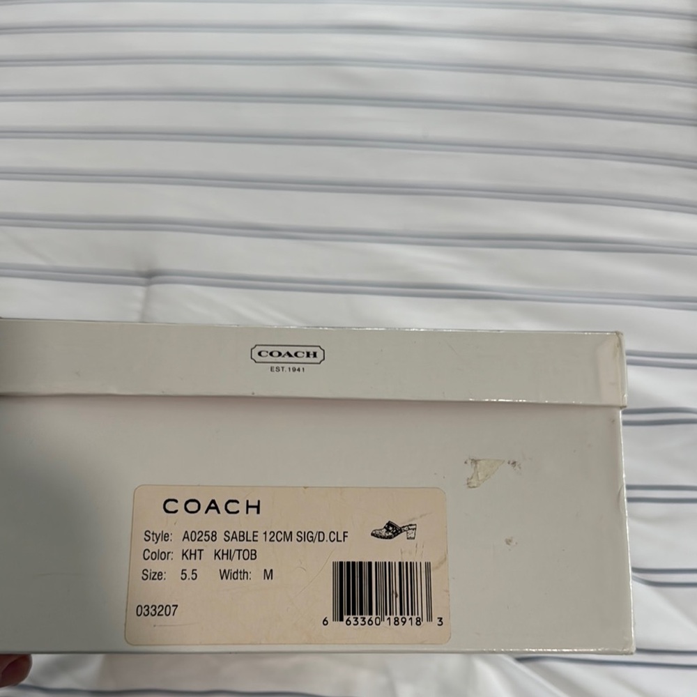 Coach Cream Shoe Box
